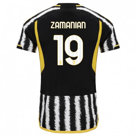 Kandiny Kinder Annahita Zamanian #19 Schwarz-Weiss Heimtrikot Trikot 2023/24 T-Shirt