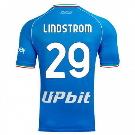 Kandiny Kinder Jesper Lindstrøm #29 Himmelblau Heimtrikot Trikot 2023/24 T-Shirt