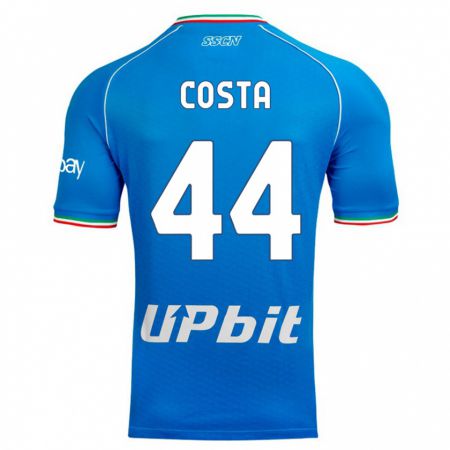 Kandiny Kinder Filippo Costa #44 Himmelblau Heimtrikot Trikot 2023/24 T-Shirt