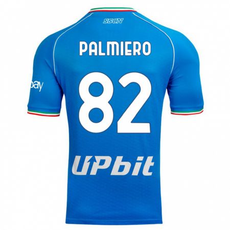 Kandiny Kinder Luca Palmiero #82 Himmelblau Heimtrikot Trikot 2023/24 T-Shirt