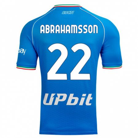 Kandiny Kinder Sejde Abrahamsson #22 Himmelblau Heimtrikot Trikot 2023/24 T-Shirt