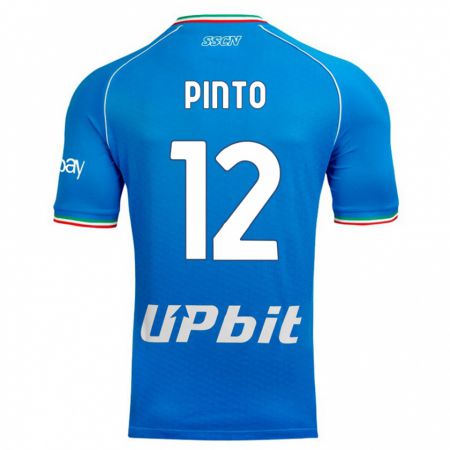 Kandiny Kinder Ciro Pinto #12 Himmelblau Heimtrikot Trikot 2023/24 T-Shirt
