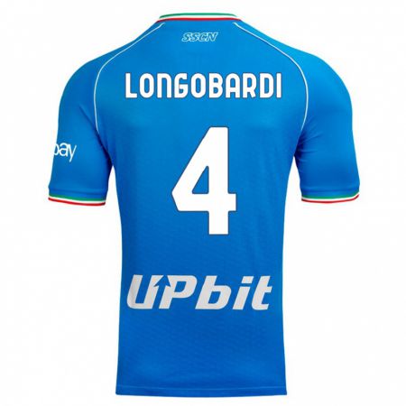 Kandiny Kinder Salvatore Longobardi #4 Himmelblau Heimtrikot Trikot 2023/24 T-Shirt