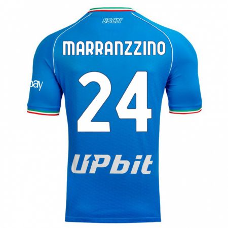 Kandiny Kinder Pasquale Marranzzino #24 Himmelblau Heimtrikot Trikot 2023/24 T-Shirt