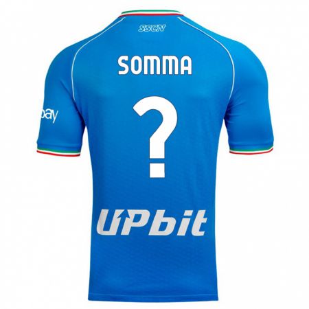 Kandiny Kinder Francesco Somma #0 Himmelblau Heimtrikot Trikot 2023/24 T-Shirt