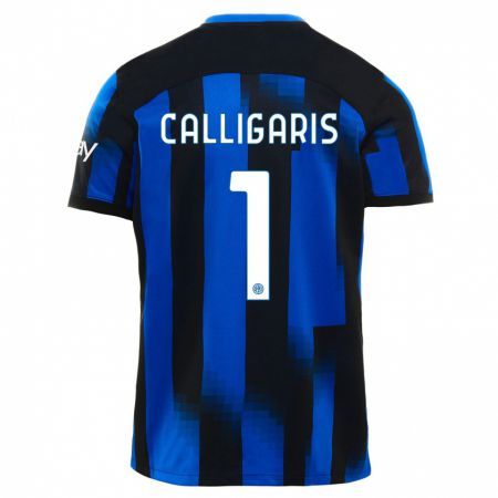 Kandiny Kinder Alessandro Calligaris #1 Schwarz Blau Heimtrikot Trikot 2023/24 T-Shirt