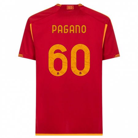 Kandiny Kinder Riccardo Pagano #60 Rot Heimtrikot Trikot 2023/24 T-Shirt