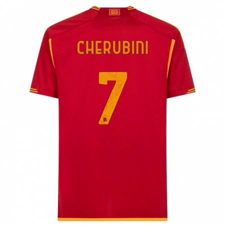 Kandiny Kinder Luigi Cherubini #7 Rot Heimtrikot Trikot 2023/24 T-Shirt