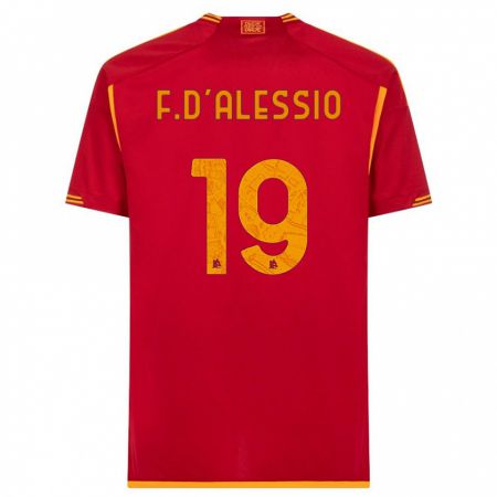 Kandiny Kinder Francesco D'alessio #19 Rot Heimtrikot Trikot 2023/24 T-Shirt