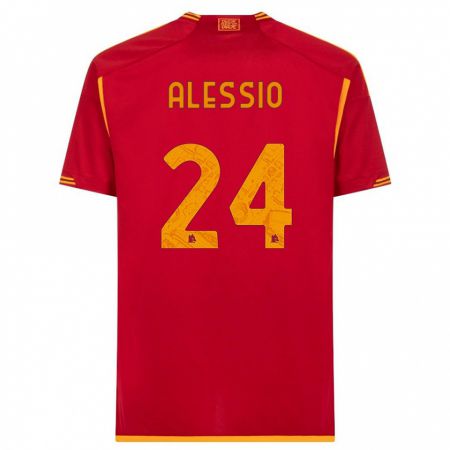 Kandiny Kinder Filippo Alessio #24 Rot Heimtrikot Trikot 2023/24 T-Shirt
