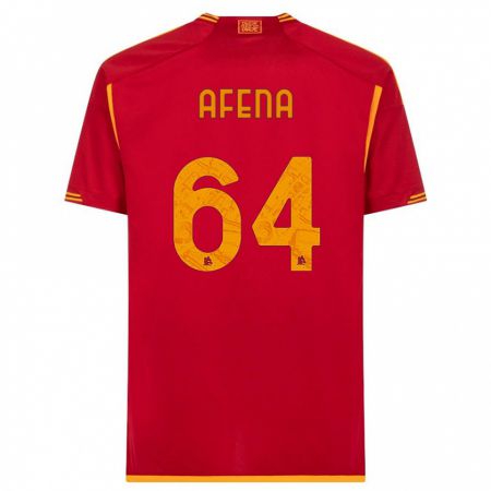 Kandiny Kinder Felix Afena-Gyan #64 Rot Heimtrikot Trikot 2023/24 T-Shirt