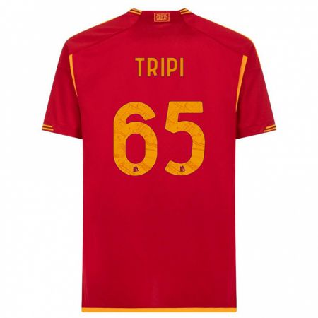Kandiny Kinder Filippo Tripi #65 Rot Heimtrikot Trikot 2023/24 T-Shirt