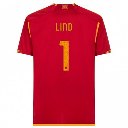 Kandiny Kinder Emma Lind #1 Rot Heimtrikot Trikot 2023/24 T-Shirt