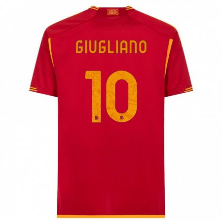 Kandiny Kinder Manuela Giugliano #10 Rot Heimtrikot Trikot 2023/24 T-Shirt