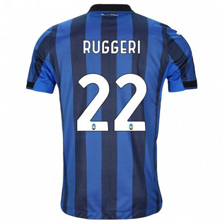 Kandiny Kinder Matteo Ruggeri #22 Schwarz Blau Heimtrikot Trikot 2023/24 T-Shirt