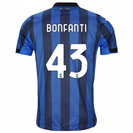 Kandiny Kinder Giovanni Bonfanti #43 Schwarz Blau Heimtrikot Trikot 2023/24 T-Shirt