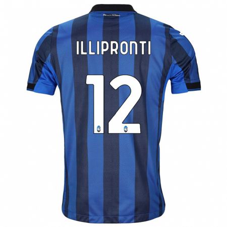 Kandiny Kinder Filippo Illipronti #12 Schwarz Blau Heimtrikot Trikot 2023/24 T-Shirt