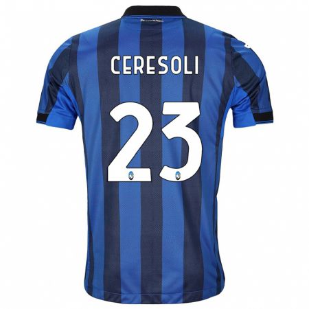 Kandiny Kinder Andrea Ceresoli #23 Schwarz Blau Heimtrikot Trikot 2023/24 T-Shirt