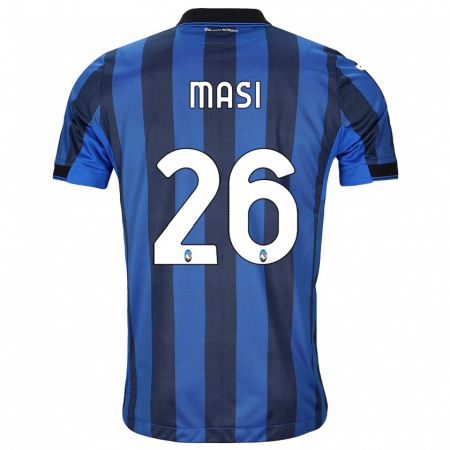 Kandiny Kinder Alberto Masi #26 Schwarz Blau Heimtrikot Trikot 2023/24 T-Shirt