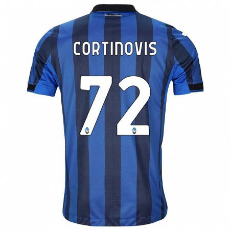 Kandiny Kinder Alessandro Cortinovis #72 Schwarz Blau Heimtrikot Trikot 2023/24 T-Shirt