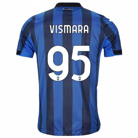 Kandiny Kinder Paolo Vismara #95 Schwarz Blau Heimtrikot Trikot 2023/24 T-Shirt