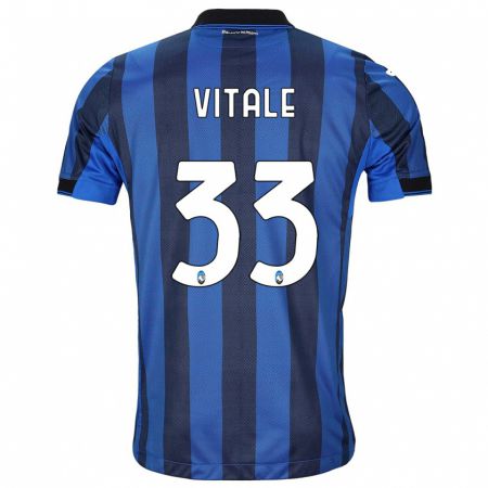 Kandiny Kinder Francesca Vitale #33 Schwarz Blau Heimtrikot Trikot 2023/24 T-Shirt