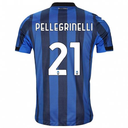 Kandiny Kinder Giorgia Pellegrinelli #21 Schwarz Blau Heimtrikot Trikot 2023/24 T-Shirt