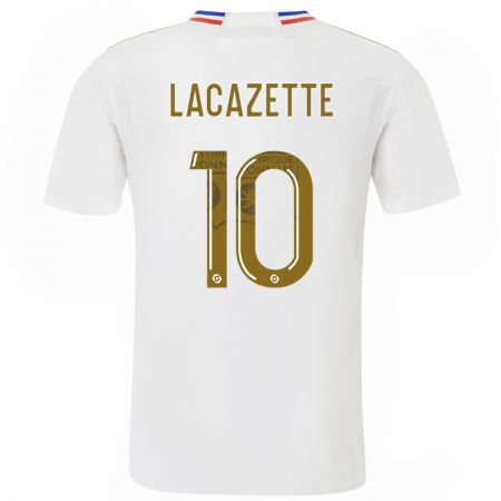 Kandiny Kinder Alexandre Lacazette #10 Weiß Heimtrikot Trikot 2023/24 T-Shirt