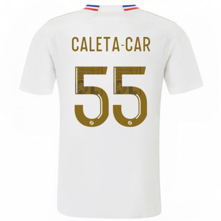 Kandiny Kinder Duje Caleta-Car #55 Weiß Heimtrikot Trikot 2023/24 T-Shirt