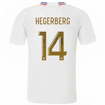 Kandiny Kinder Ada Hegerberg #14 Weiß Heimtrikot Trikot 2023/24 T-Shirt