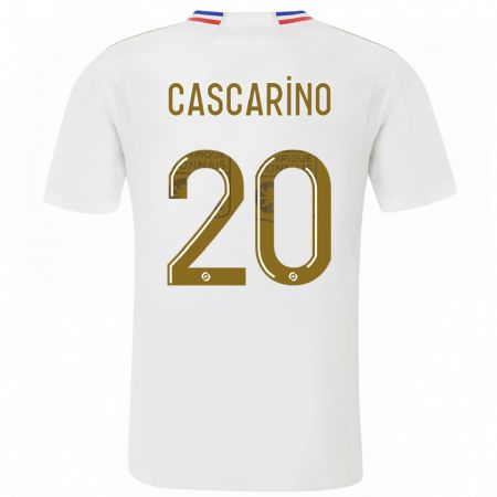 Kandiny Kinder Delphine Cascarino #20 Weiß Heimtrikot Trikot 2023/24 T-Shirt