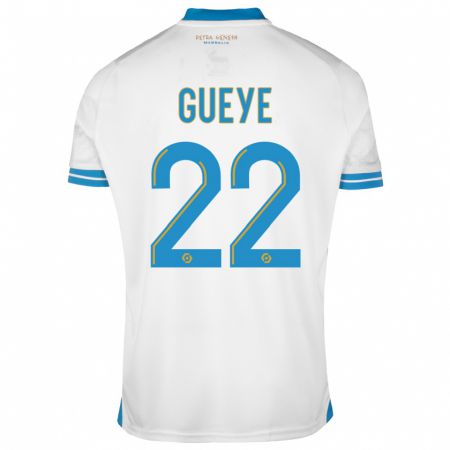Kandiny Kinder Pape Gueye #22 Weiß Heimtrikot Trikot 2023/24 T-Shirt