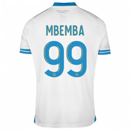Kandiny Kinder Chancel Mbemba #99 Weiß Heimtrikot Trikot 2023/24 T-Shirt