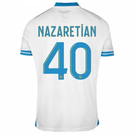 Kandiny Kinder Manuel Nazaretian #40 Weiß Heimtrikot Trikot 2023/24 T-Shirt