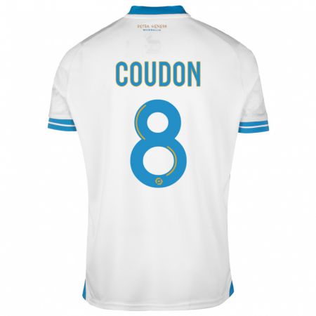 Kandiny Kinder Marine Coudon #8 Weiß Heimtrikot Trikot 2023/24 T-Shirt