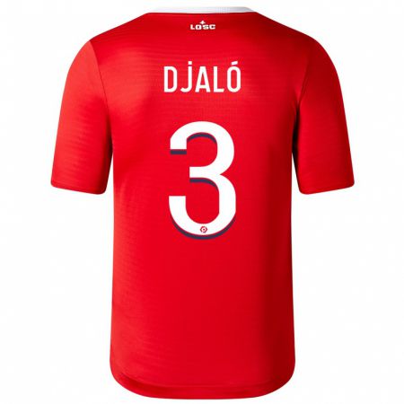 Kandiny Kinder Tiago Djaló #3 Rot Heimtrikot Trikot 2023/24 T-Shirt