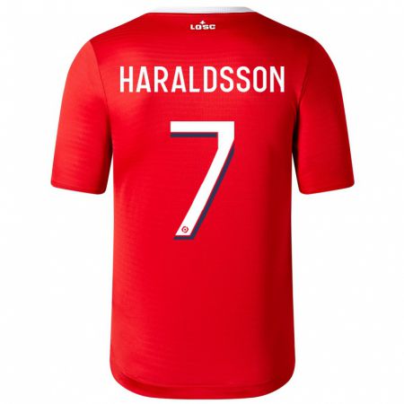 Kandiny Kinder Hákon Arnar Haraldsson #7 Rot Heimtrikot Trikot 2023/24 T-Shirt