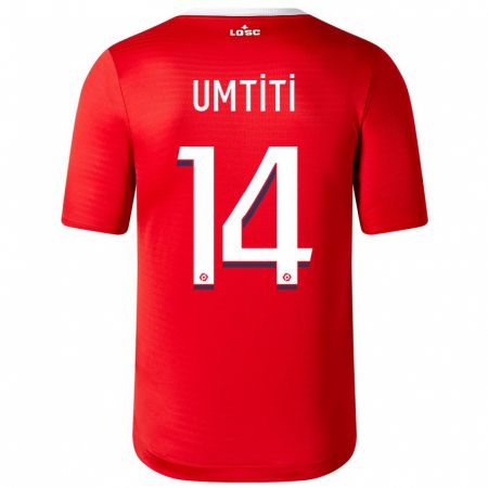 Kandiny Kinder Samuel Umtiti #14 Rot Heimtrikot Trikot 2023/24 T-Shirt