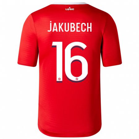 Kandiny Kinder Adam Jakubech #16 Rot Heimtrikot Trikot 2023/24 T-Shirt