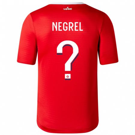 Kandiny Kinder Tom Negrel #0 Rot Heimtrikot Trikot 2023/24 T-Shirt