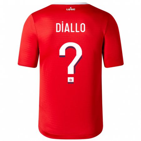 Kandiny Kinder Alpha Diallo #0 Rot Heimtrikot Trikot 2023/24 T-Shirt