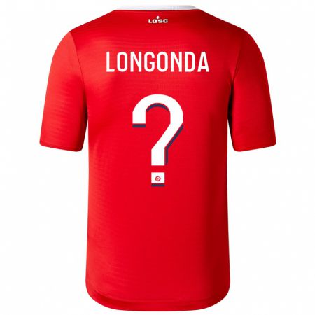 Kandiny Kinder Jean-Pierre Longonda #0 Rot Heimtrikot Trikot 2023/24 T-Shirt