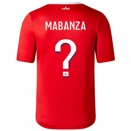 Kandiny Kinder Carmel Mabanza #0 Rot Heimtrikot Trikot 2023/24 T-Shirt