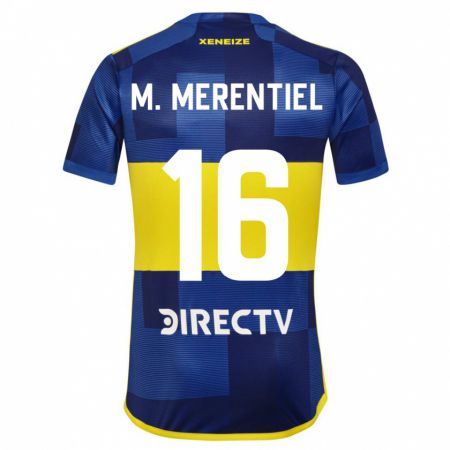 Kandiny Kinder Miguel Merentiel #16 Dunkelblau Gelb Heimtrikot Trikot 2023/24 T-Shirt