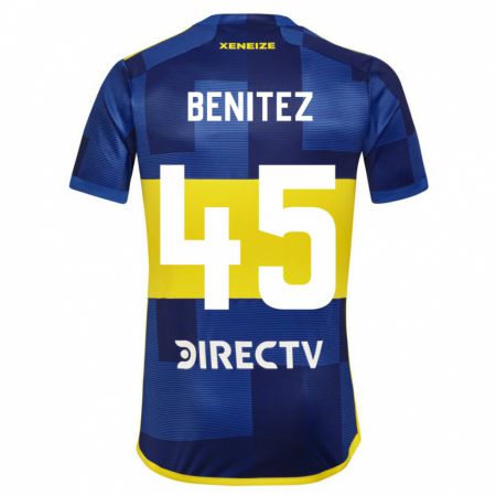 Kandiny Kinder Mauricio Benítez #45 Dunkelblau Gelb Heimtrikot Trikot 2023/24 T-Shirt