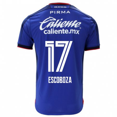 Kandiny Kinder Alonso Escoboza #17 Blau Heimtrikot Trikot 2023/24 T-Shirt