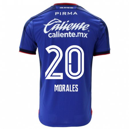 Kandiny Kinder Iván Morales #20 Blau Heimtrikot Trikot 2023/24 T-Shirt