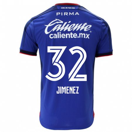 Kandiny Kinder Cristian Jiménez #32 Blau Heimtrikot Trikot 2023/24 T-Shirt