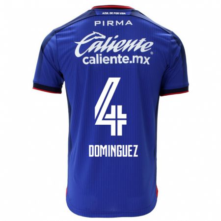 Kandiny Kinder Julio Cesar Dominguez #4 Blau Heimtrikot Trikot 2023/24 T-Shirt