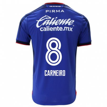 Kandiny Kinder Gonzalo Carneiro #8 Blau Heimtrikot Trikot 2023/24 T-Shirt